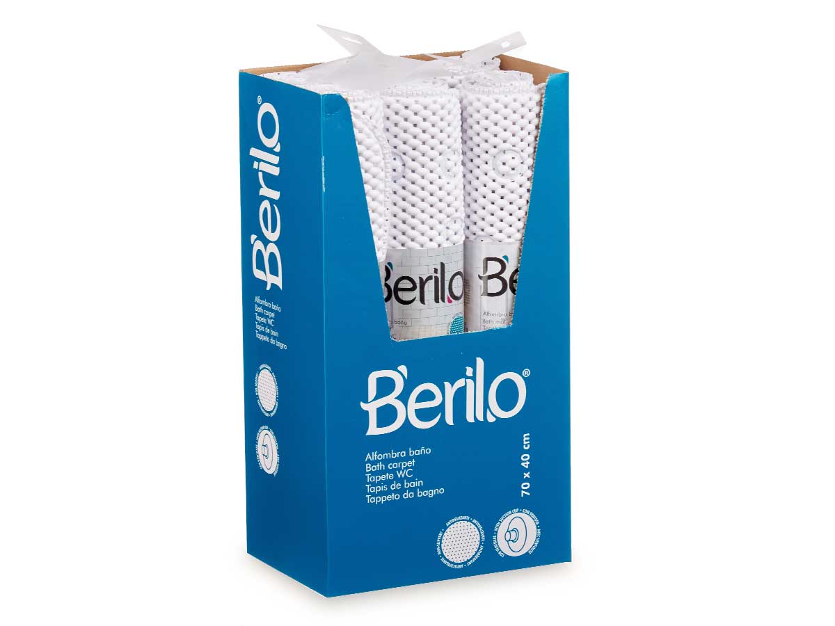 Alfombra baño antideslizante goma blanco grd - Imagen 3