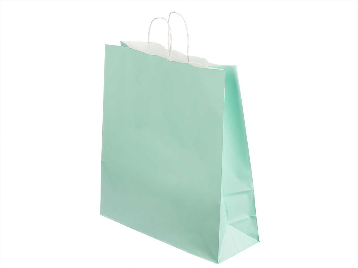 Bolsa papel verde menta gr 46x49cm - Imagen 2