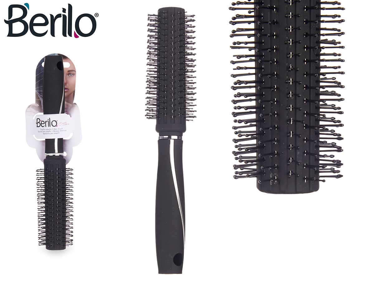 Cepillo cabello rizo negro siliconado