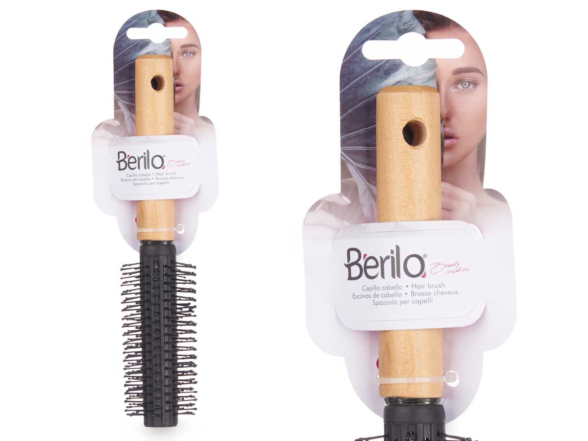 Cepillo cabello rizo mango madera - Imagen 3