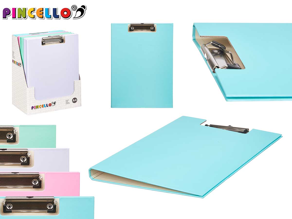 Carpeta a4 tapa sujetahojas color pastel surt 4