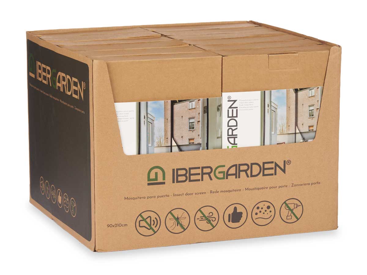 Mosquitera magnetica puerta 90x210cm negro - Imagen 3