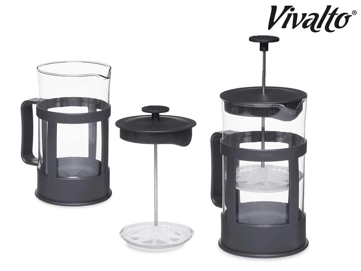 Tetera vidrio plastico embolo 600ml