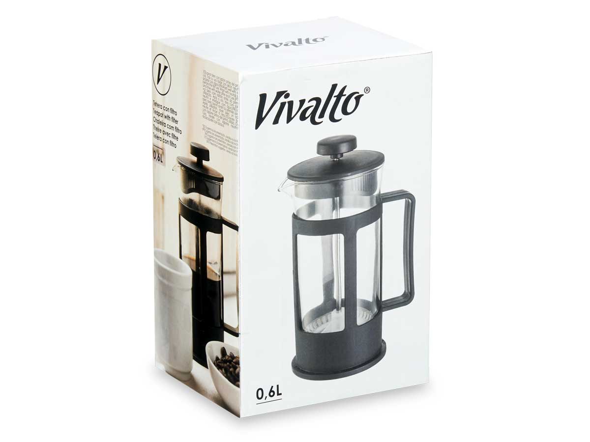 Tetera vidrio plastico embolo 600ml - Imagen 3