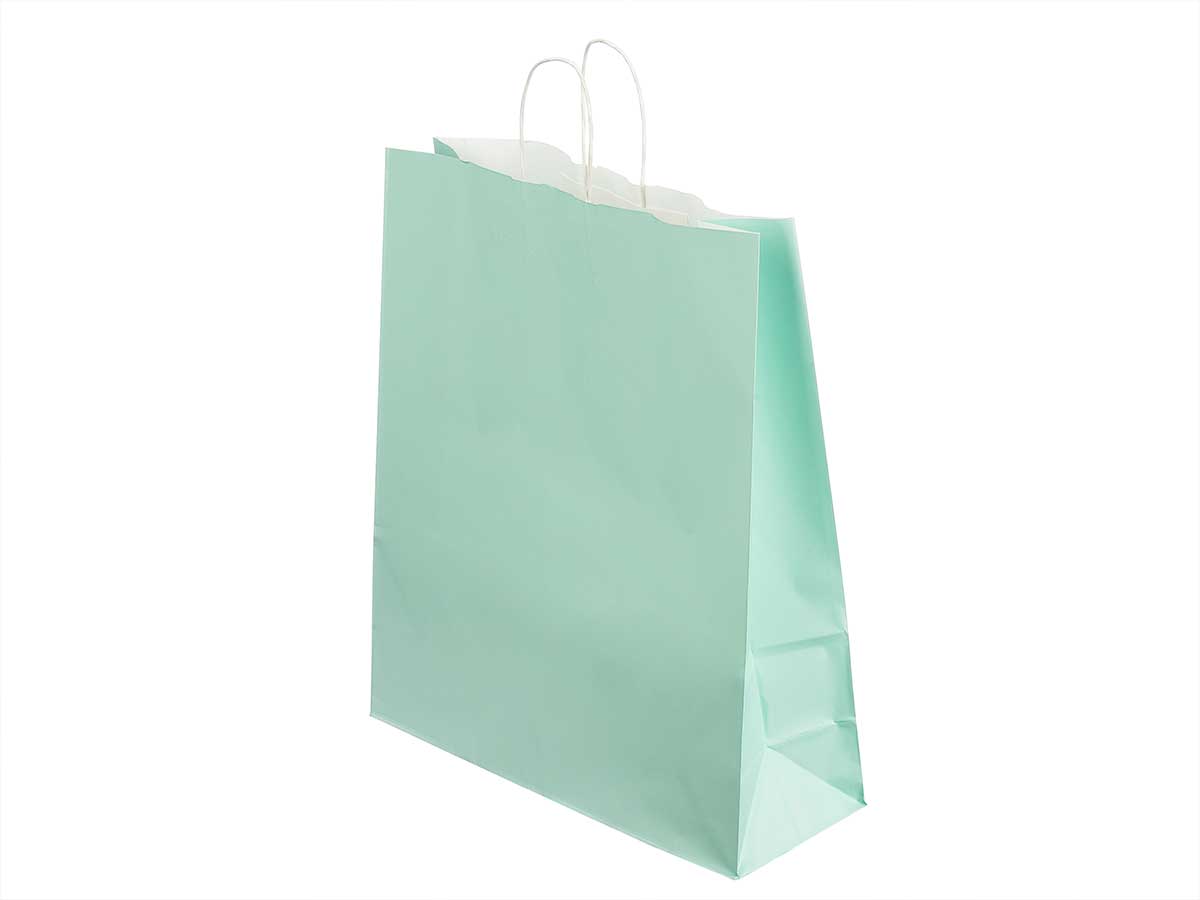 Bolsa papel verde menta med 32x41cm - Imagen 2