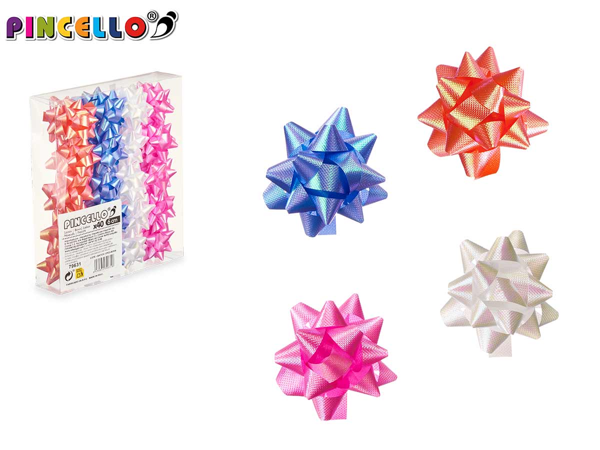 Pvc 40 lazos pasteles brillo 6cm
