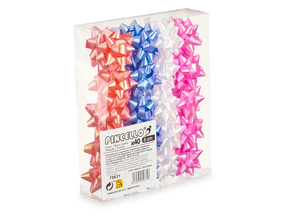 Pvc 40 lazos pasteles brillo 6cm - Imagen 3