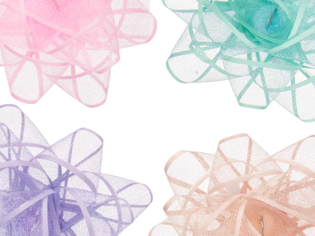 Pvc 24 lazos visillo 4 color pasteles 7,5cm - Imagen 4