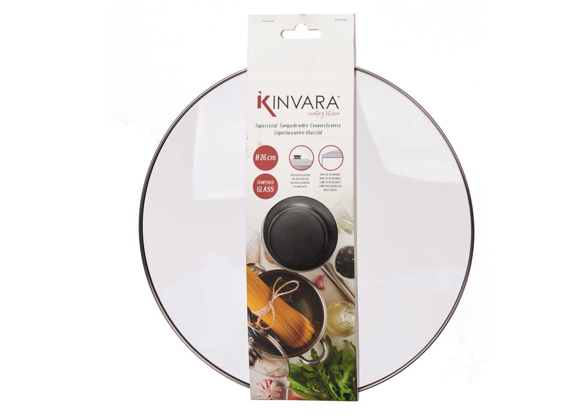 Tapa cristal filo plata 26 cm - Imagen 2