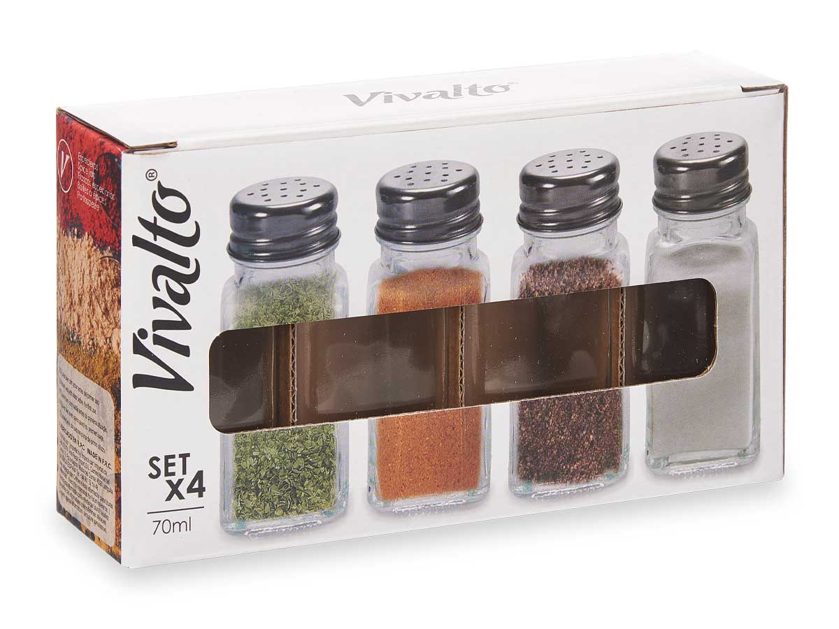 Set 4 especieros cristal 70ml - Imagen 3