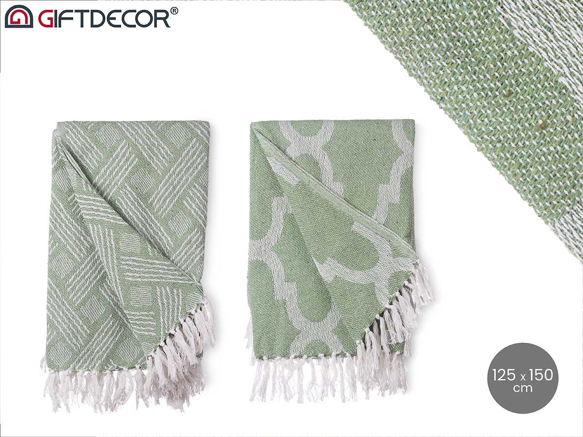 Multiuso jacquard verde 125 x 150 cm surt 2