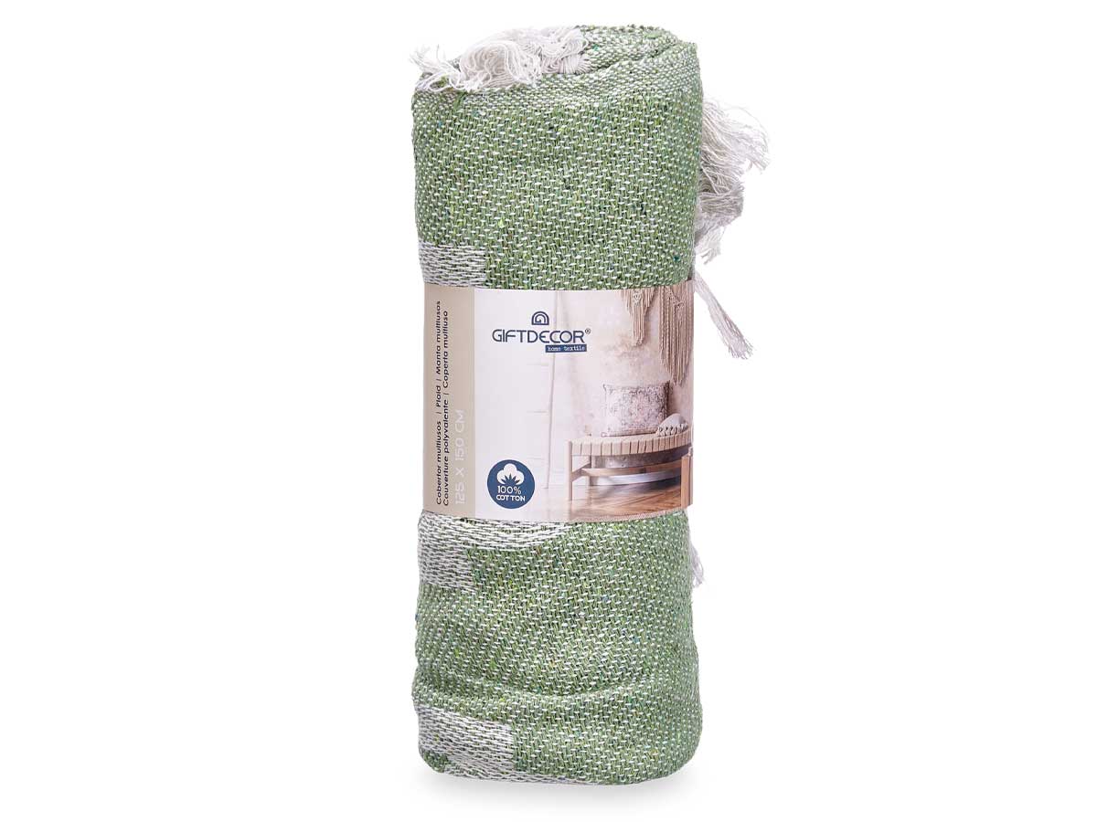 Multiuso jacquard verde 125 x 150 cm surt 2 - Imagen 4