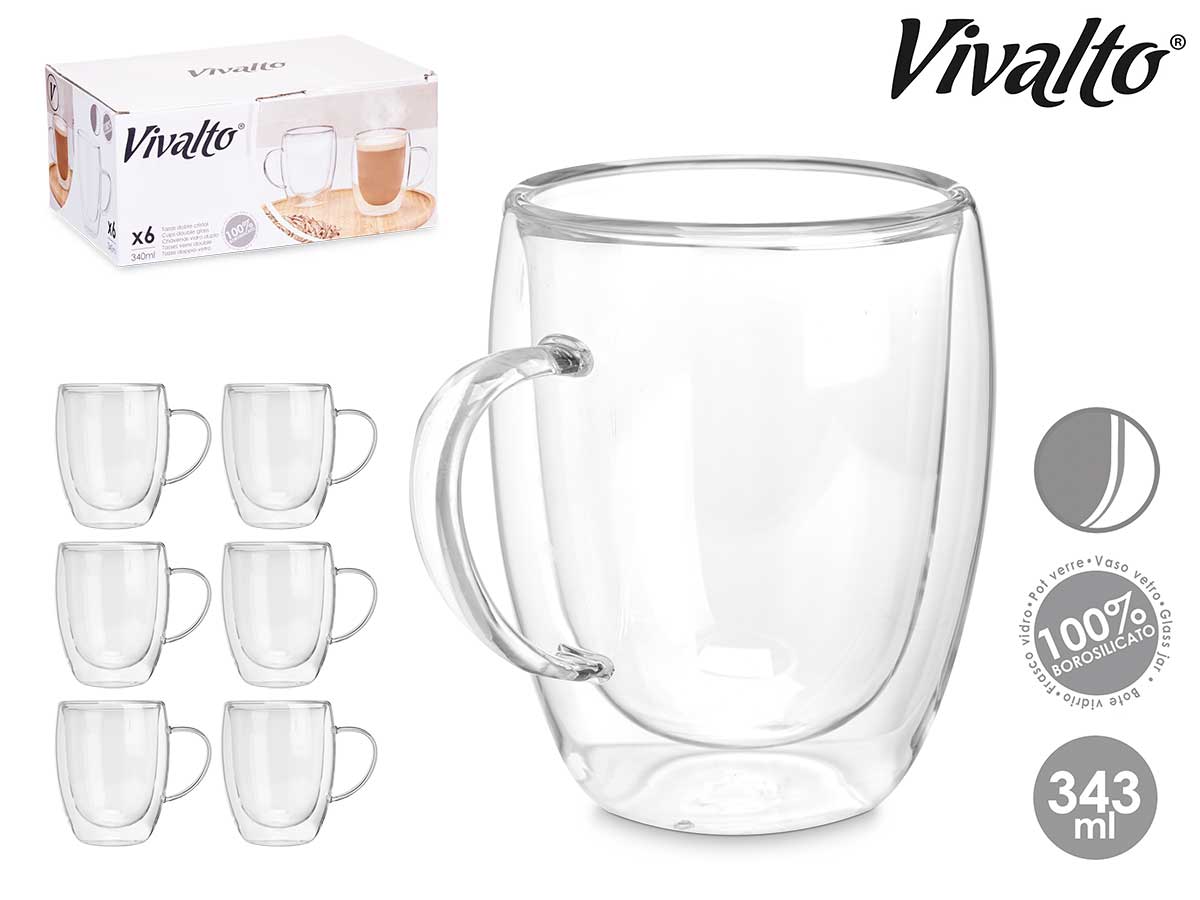 Taza desayuno borosilicato 340 ml