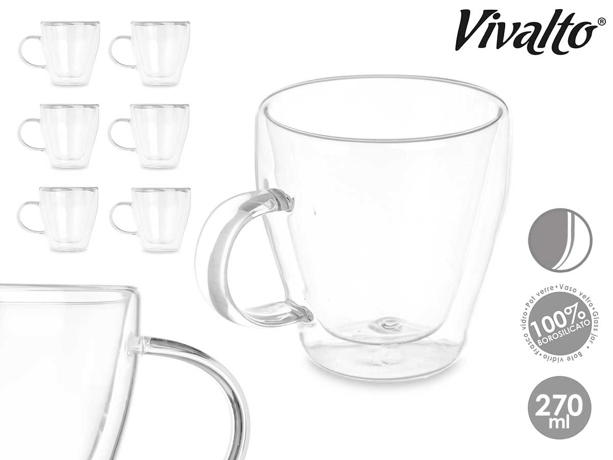 Taza desayuno borosilicato 270 ml