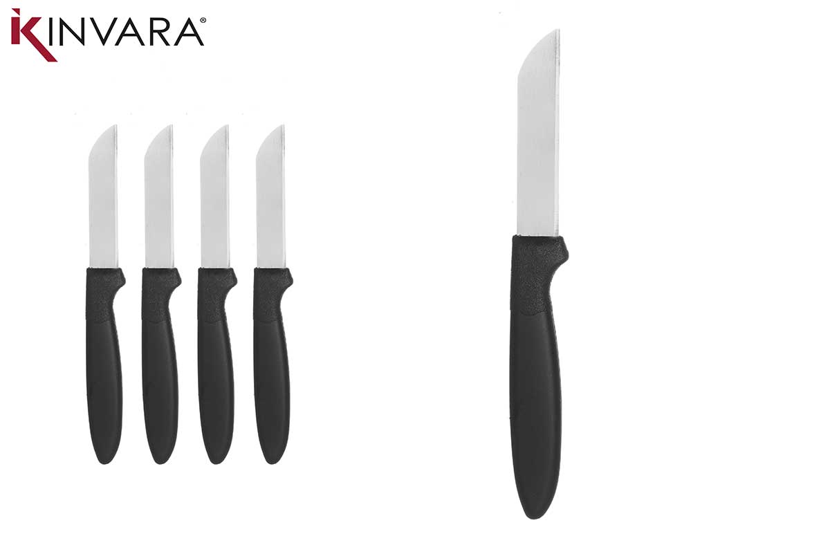 Set 4 cuchillos peladores negros