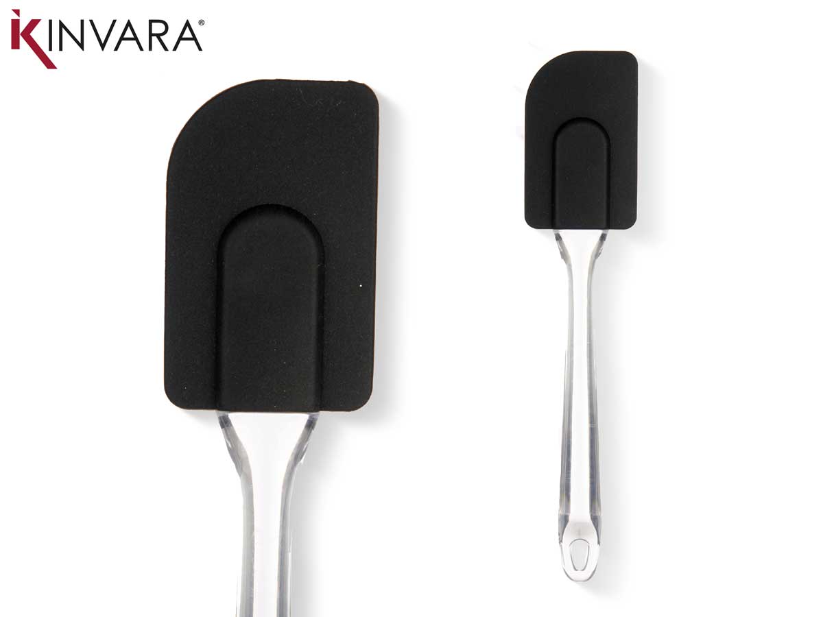 Espatula silicona cocina transparente negro