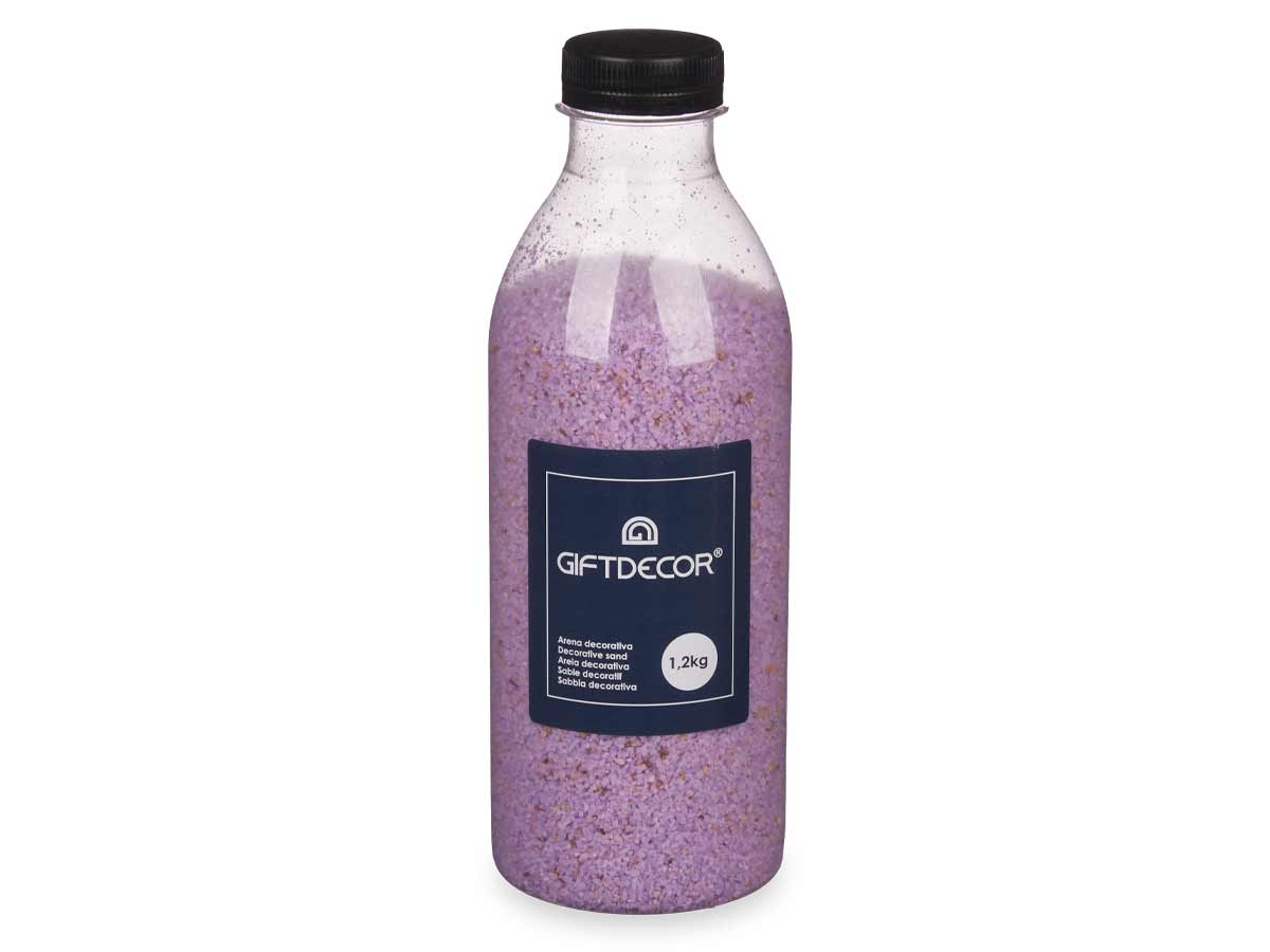 Bote arena decorativa 1,2kg lila - Imagen 3