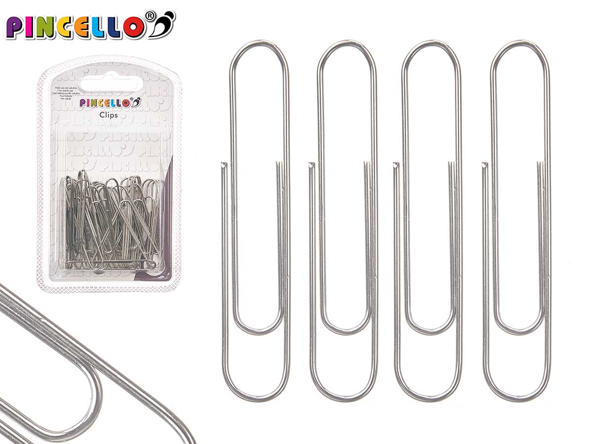 Set 35 clips silver grd