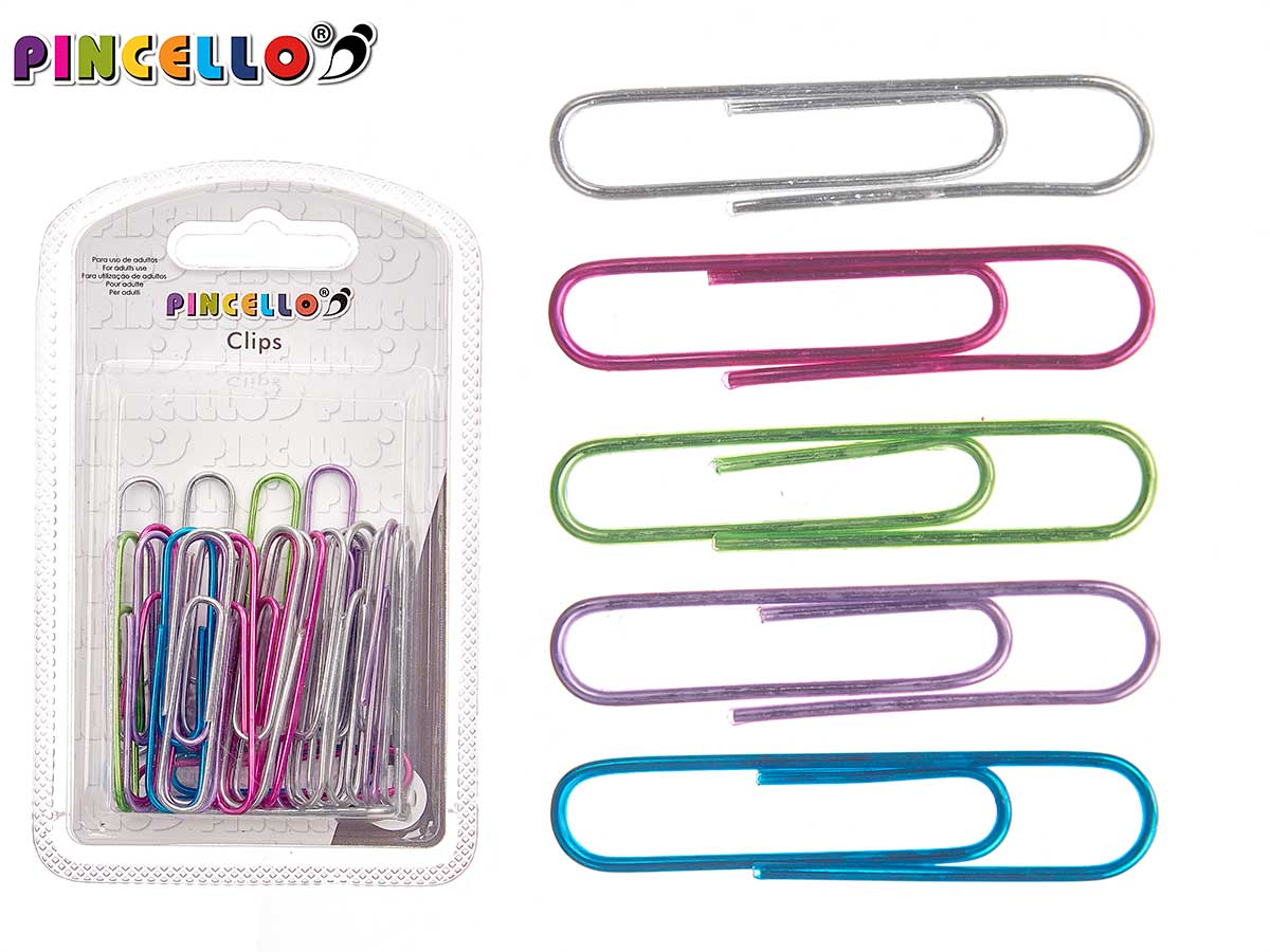 Set 30 clips metalizados grd