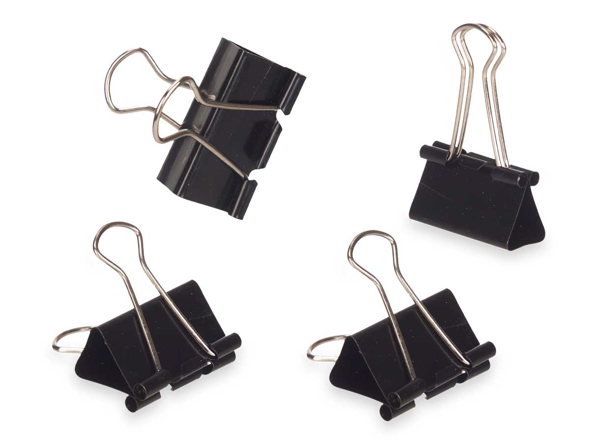 Set 4 pinzas clip negro grd - Imagen 2
