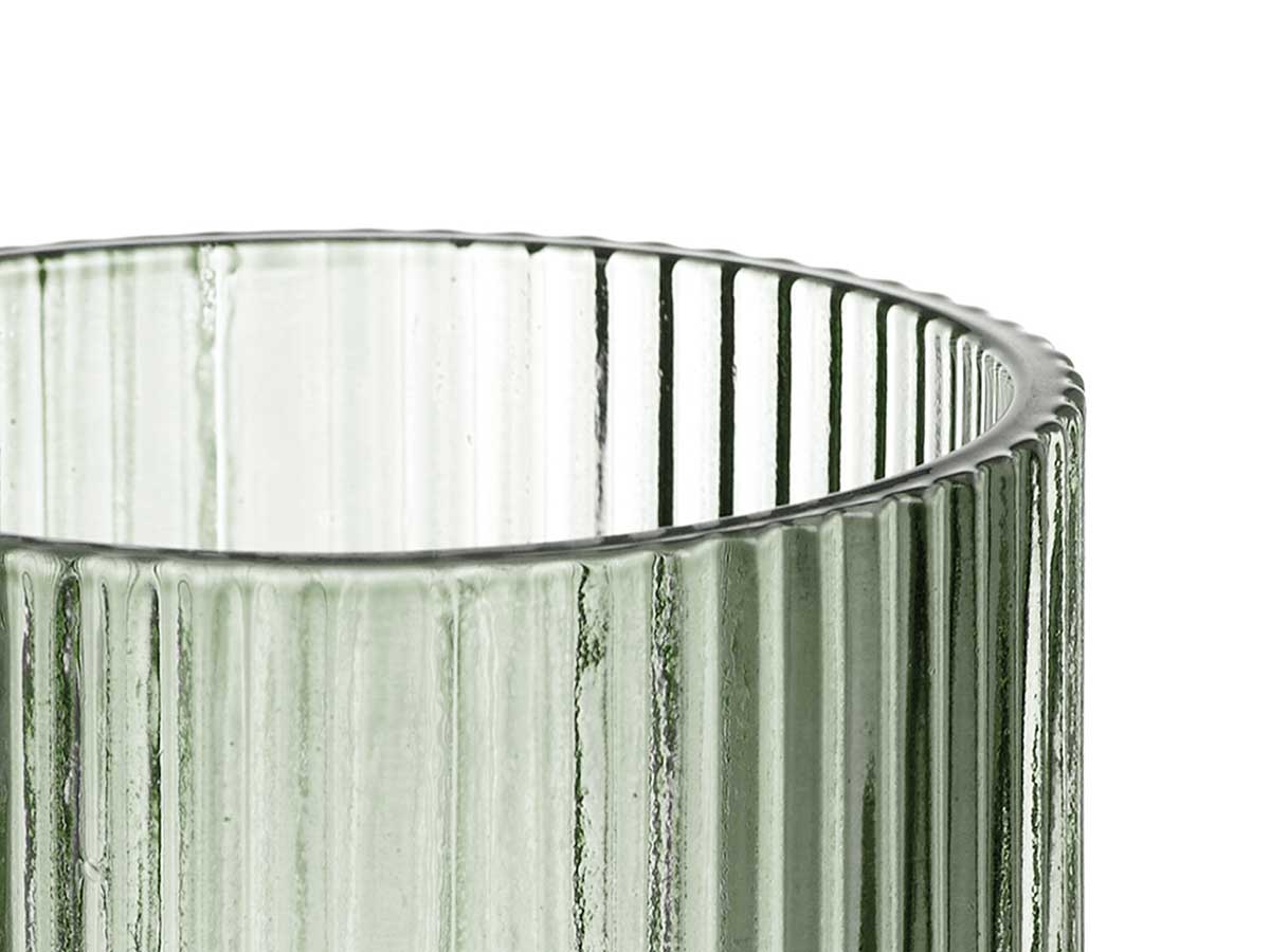 Vaso bajo verde musgo rayas 270ml - Imagen 4