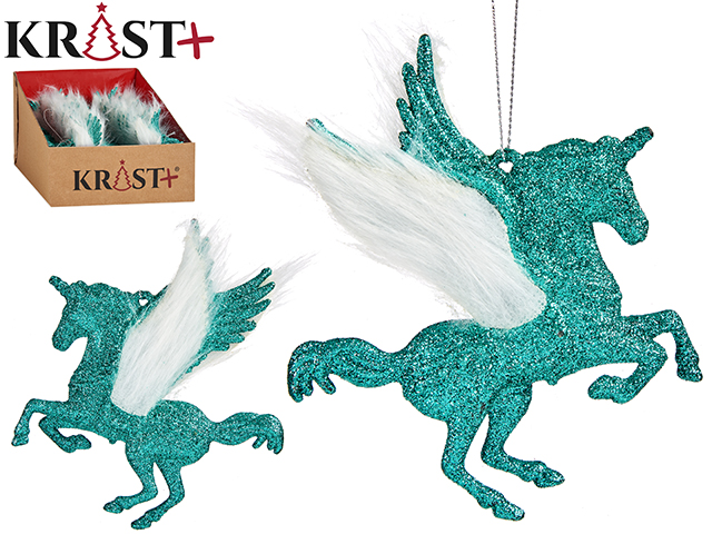 Adorno arbol navidad unicornio verde menta