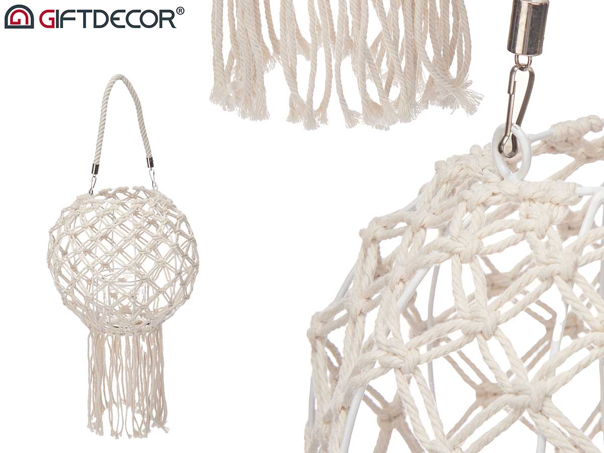 Portavela asa macrame rombos