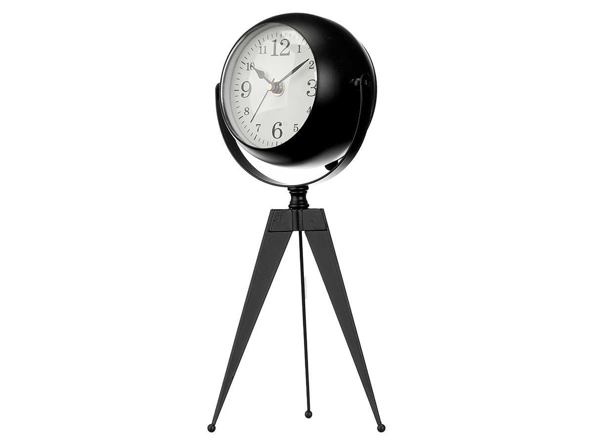 Reloj forja esfera ovalada espejo negro 30cm - Imagen 2