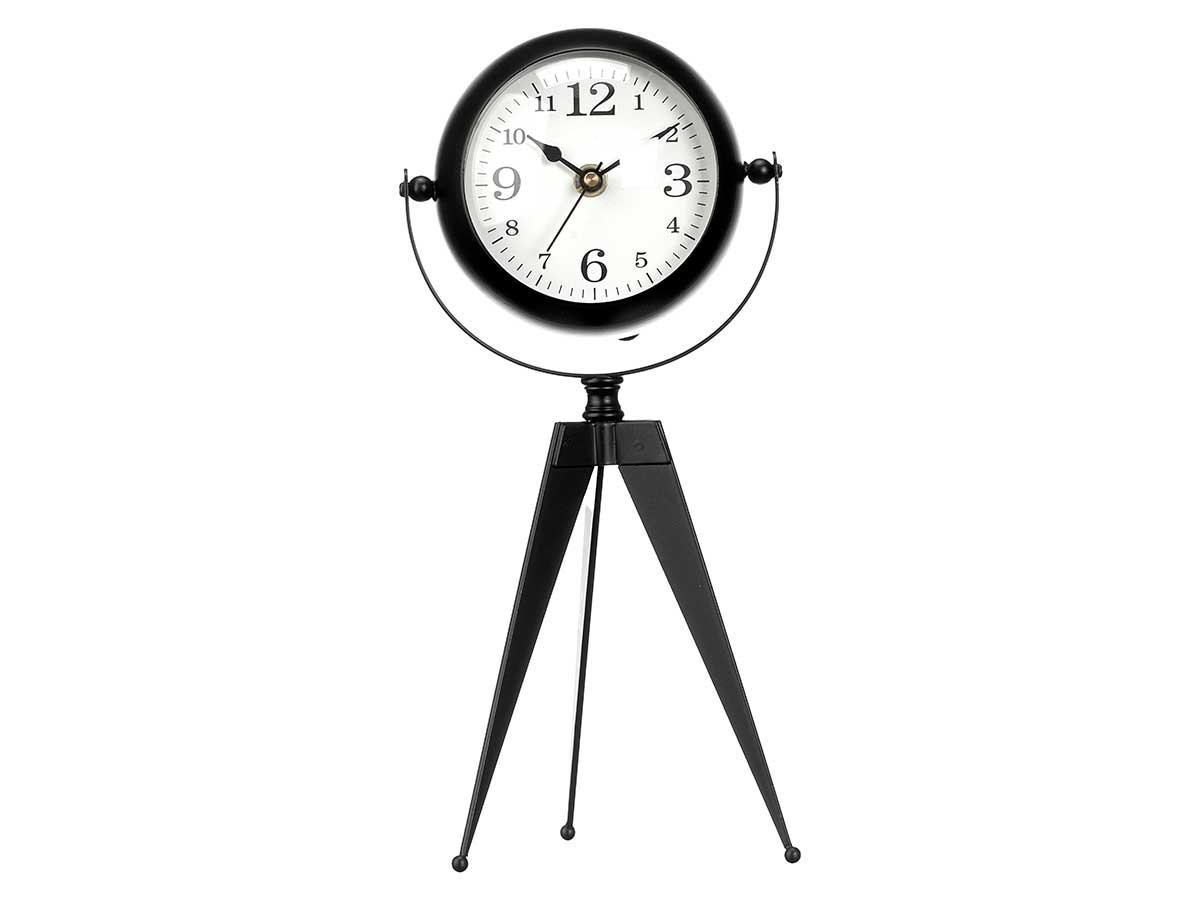 Reloj forja esfera ovalada espejo negro 30cm - Imagen 3
