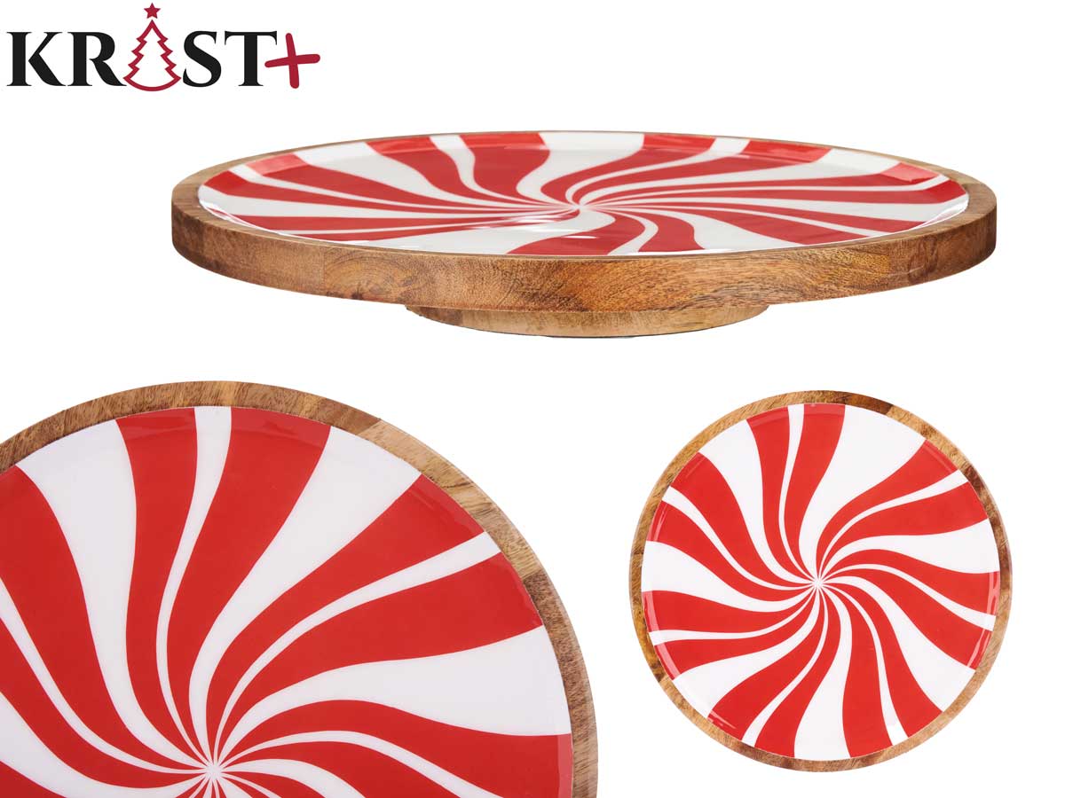 Centro mesa madera redondo giratorio candy 40cm