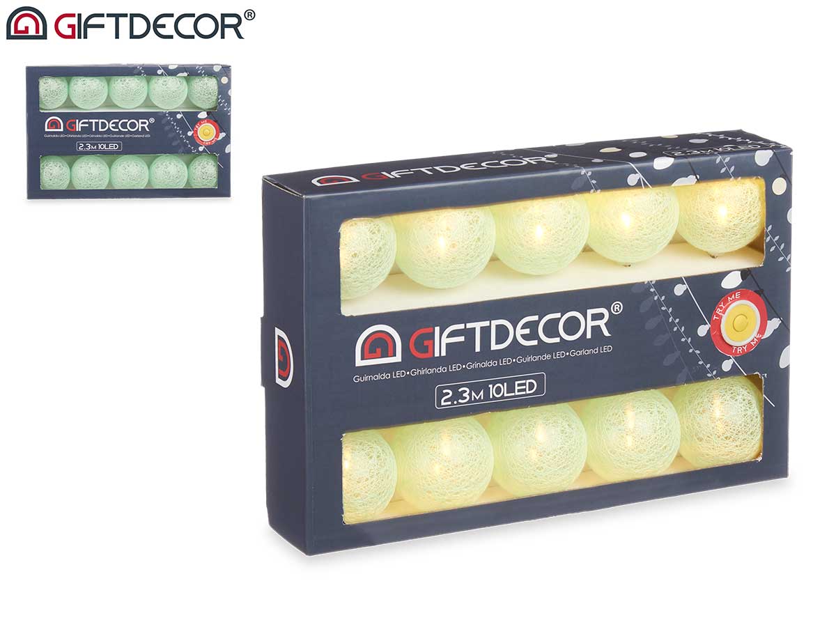 Tira led 10 bola menta con caja exterior