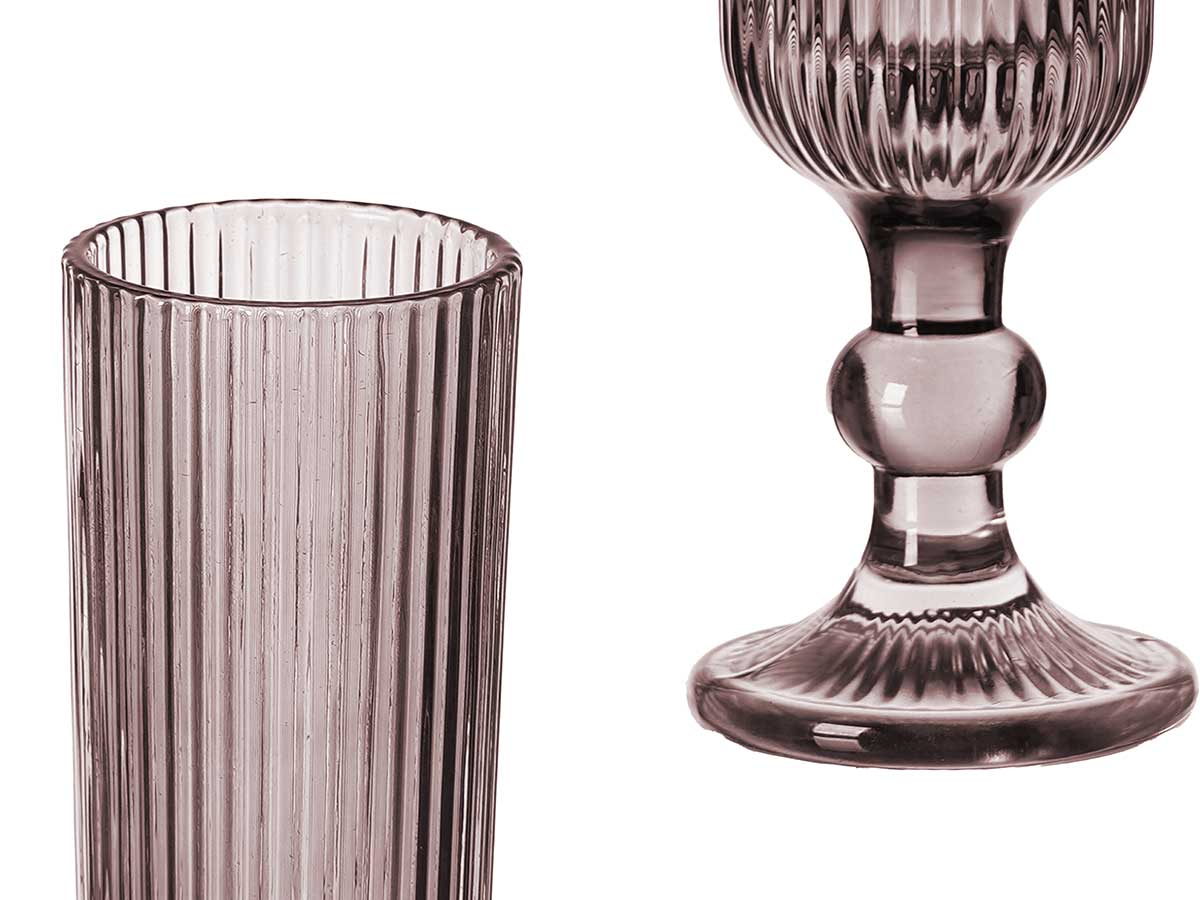 Copa cava rosa rayas 160ml - Imagen 4