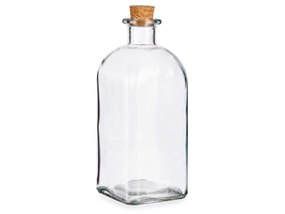 Frasca vidrio 1000ml tapon corcho - Imagen 2