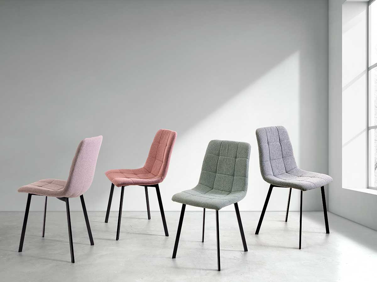 SILLA ELEGANTE PATA NEGRA ROSA - Imagen 5