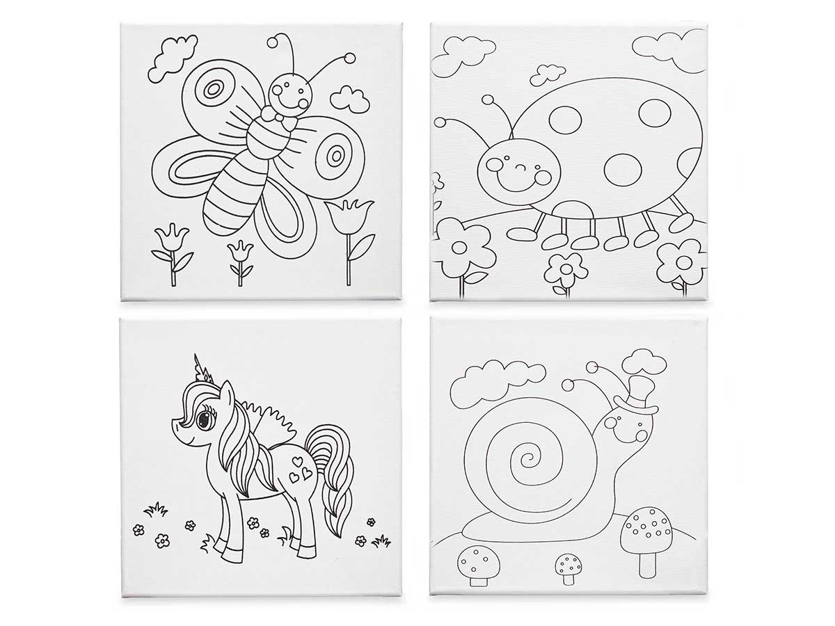 Lienzo manualidad 25x25cm animales surt 4 - Imagen 2