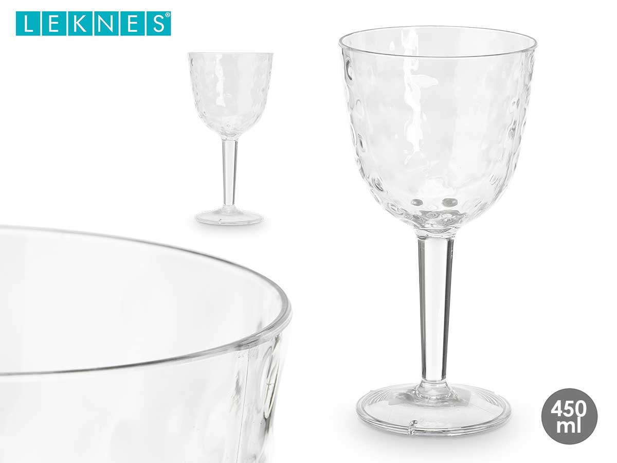 Copa plastico puntos 450ml transparente