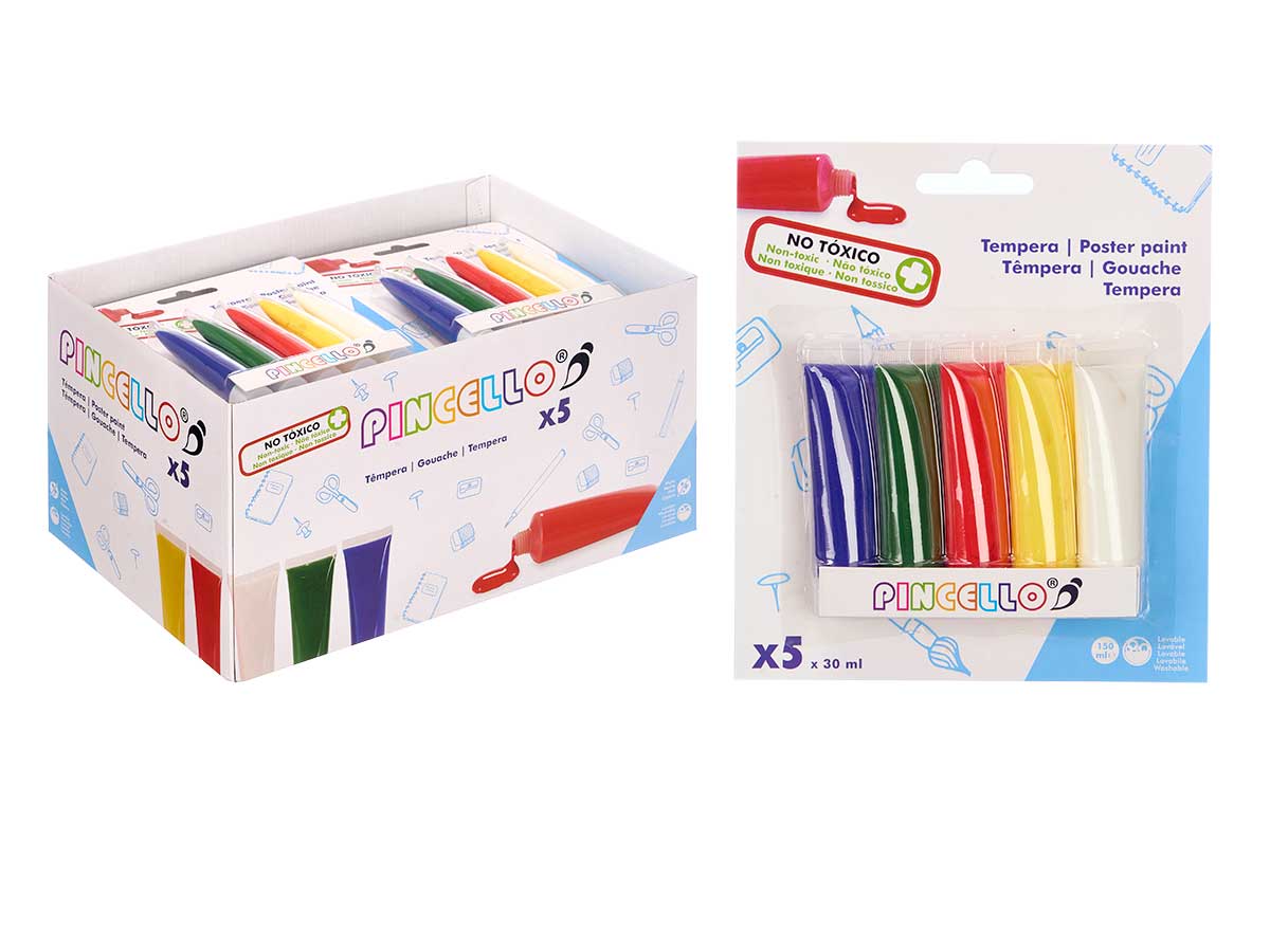 Juego 5 temperas 30 ml - Imagen 3