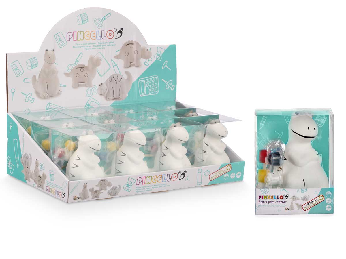 Hucha dinosaurio sentado ceramica para pintar - Imagen 3