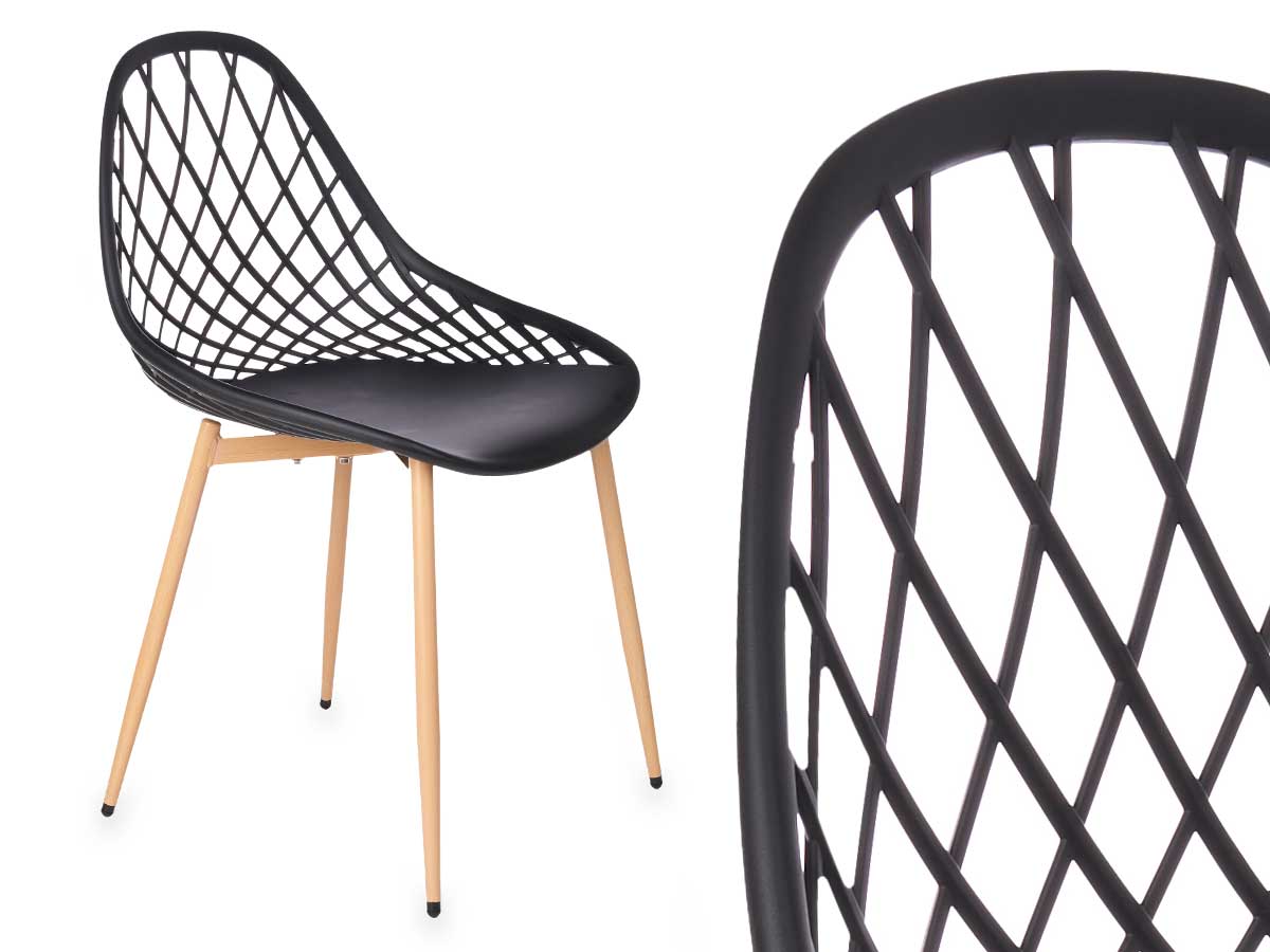Silla rejilla negra - Imagen 2