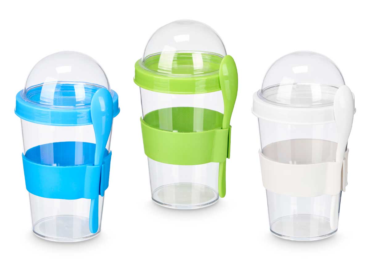 Vaso cuchara tapa 400ml surt 3 col - Imagen 3