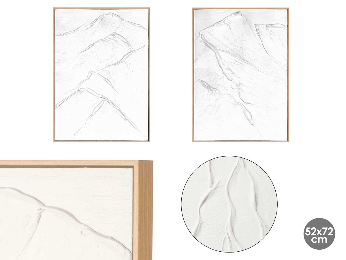 Cuadro lienzo marco natural honda rect surt2 52x72