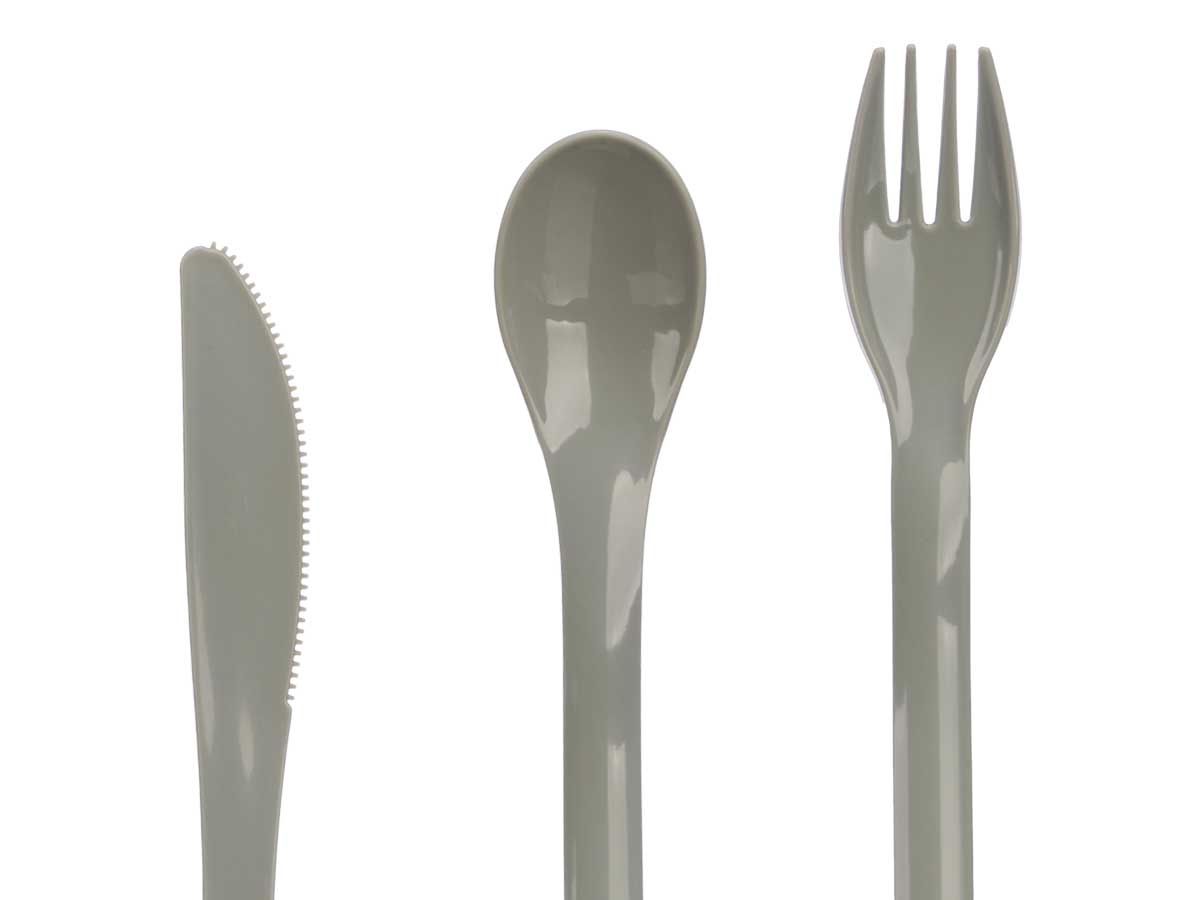 Set 4 pzs cubiertos picnic col gris - Imagen 4