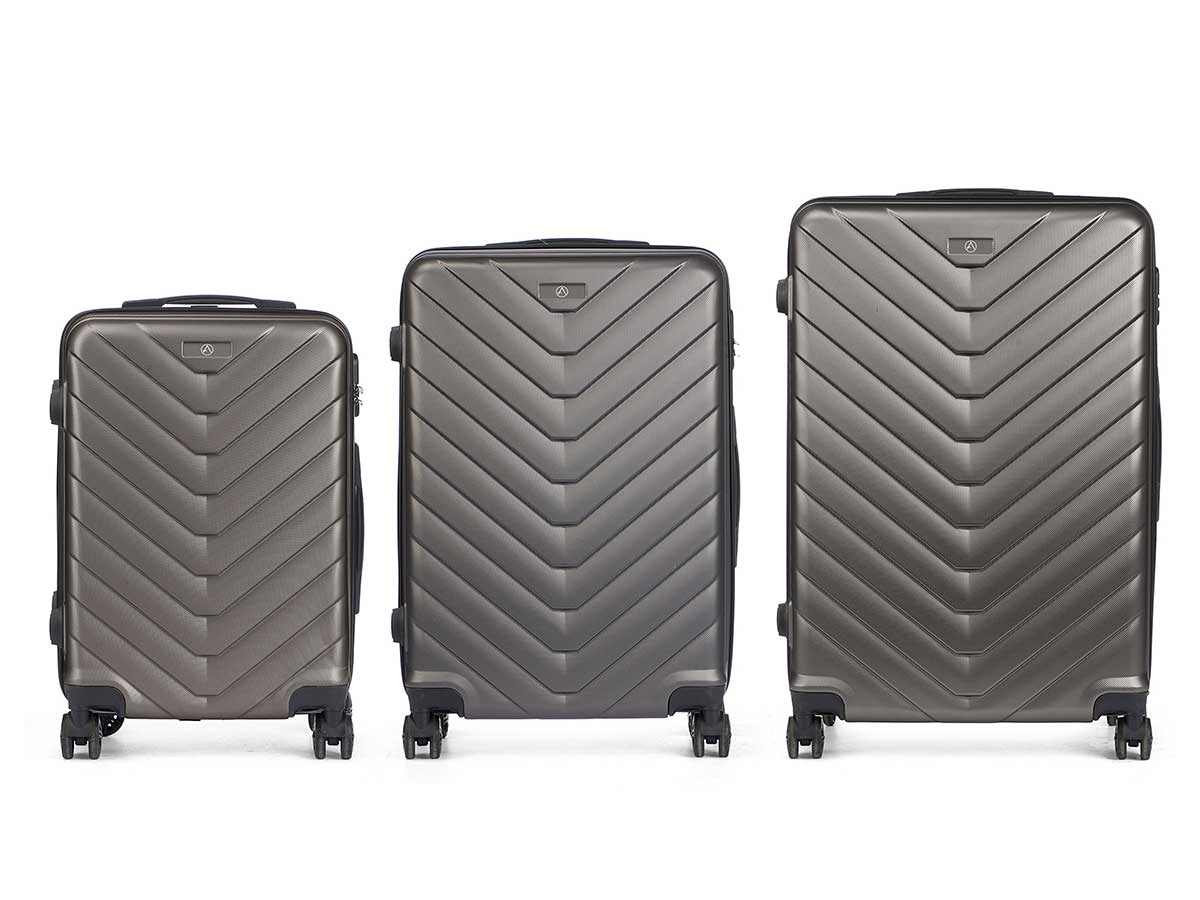 Set 3 maleta escama abs gris oscuro - Imagen 2