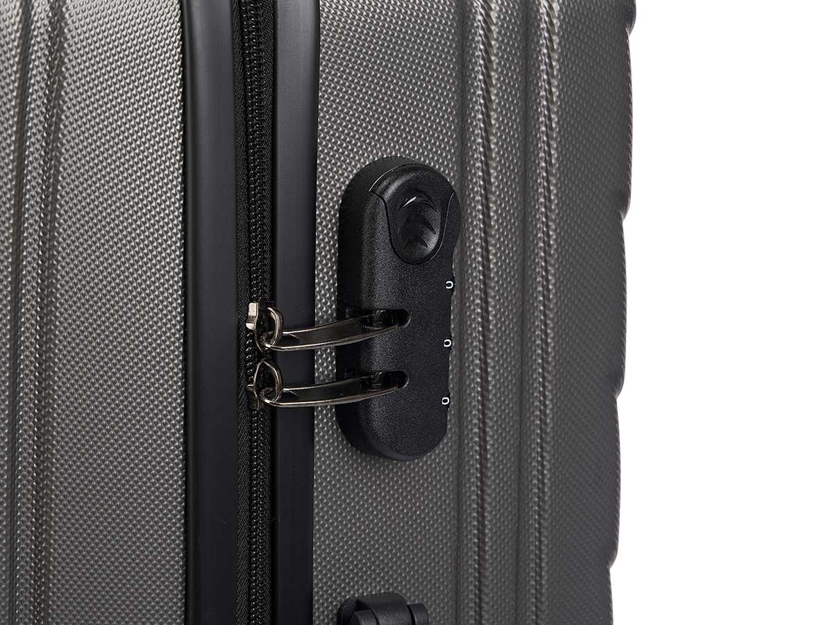 Set 3 maleta escama abs gris oscuro - Imagen 4