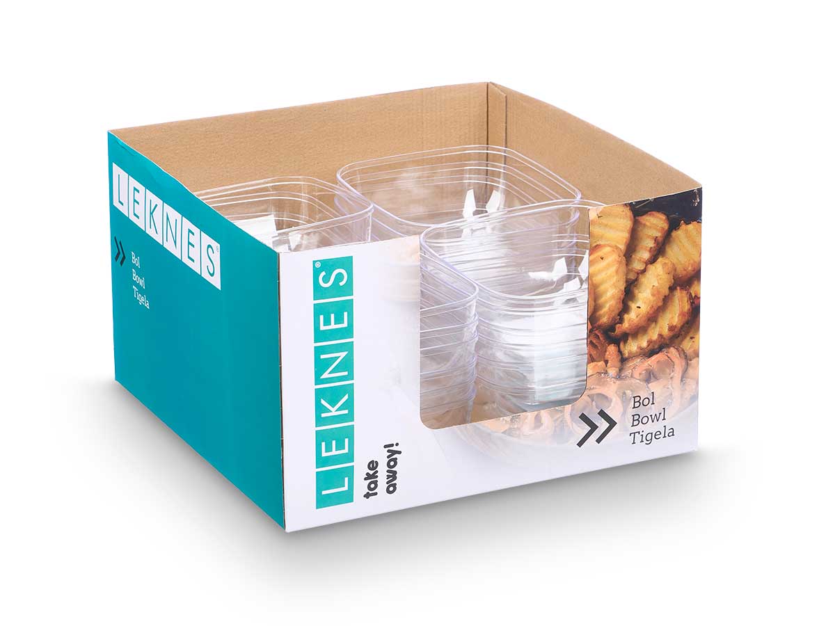 Bol cuadrado peq transparente 800 ml - Imagen 2