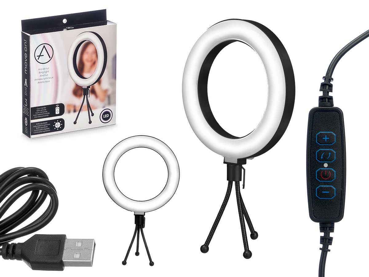 Anillo luz led mando