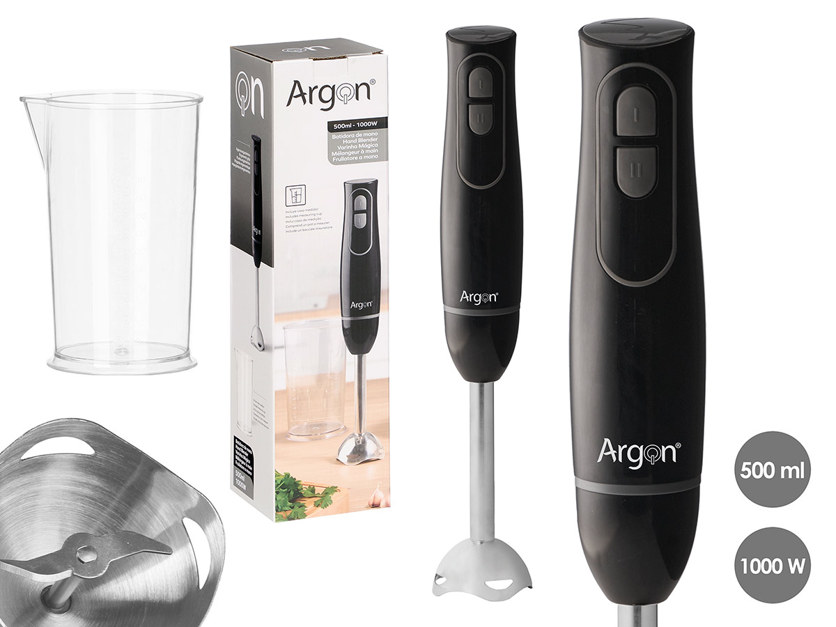 Batidora negra gris vaso 1000w