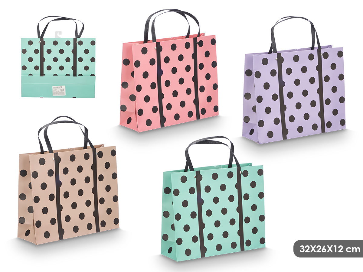 Bolsa asa lunares surt 4 col 32x26x12cm