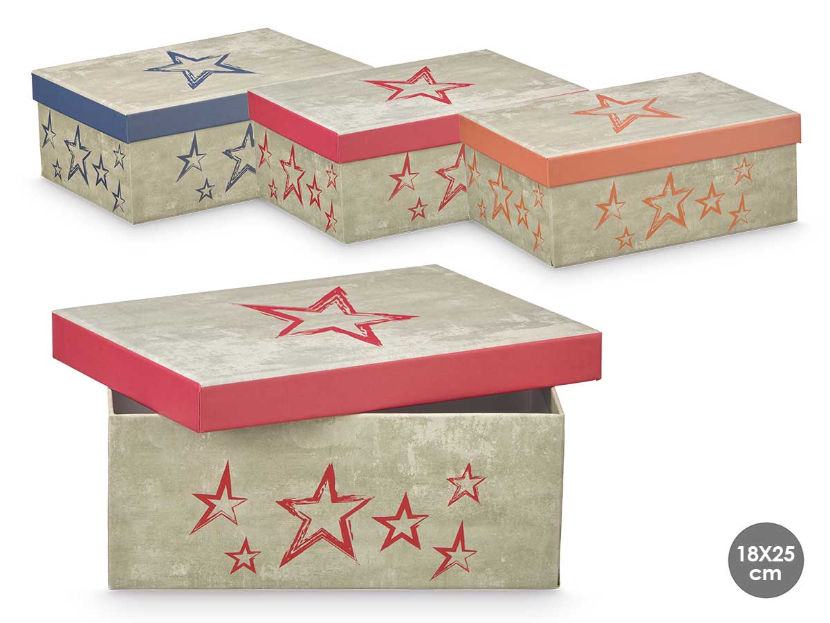 Caja carton estrellas surt 3 col vivo grd