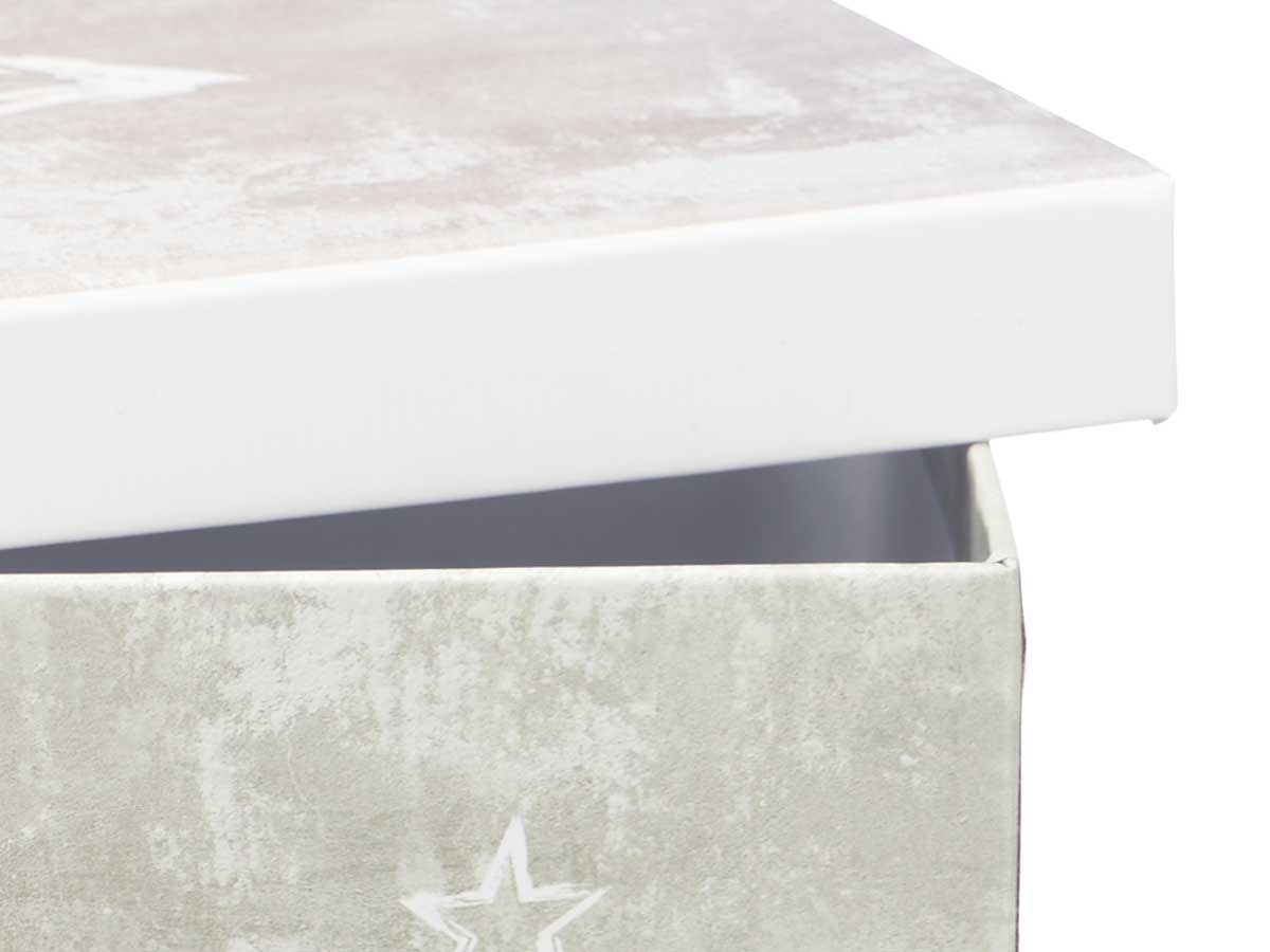Caja carton estrellas surt 3 col neutro peq - Imagen 3